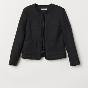 H&M Black Textured Blazer